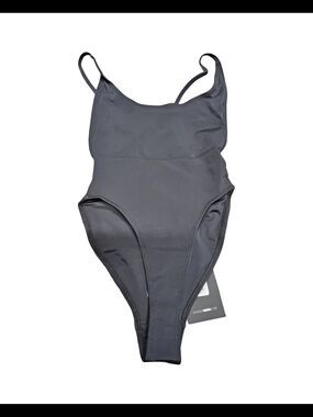 Fashion Nova Black Scoop One-Piece Swimsuit